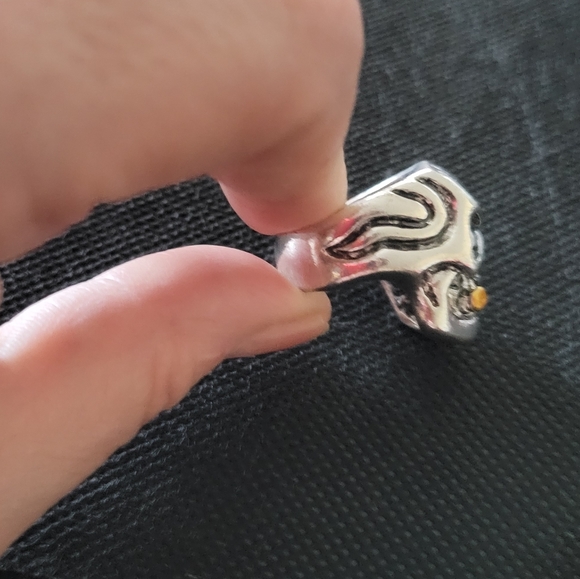 Sz 9 Skull smoke large smoke Biker ring - Picture 9 of 10